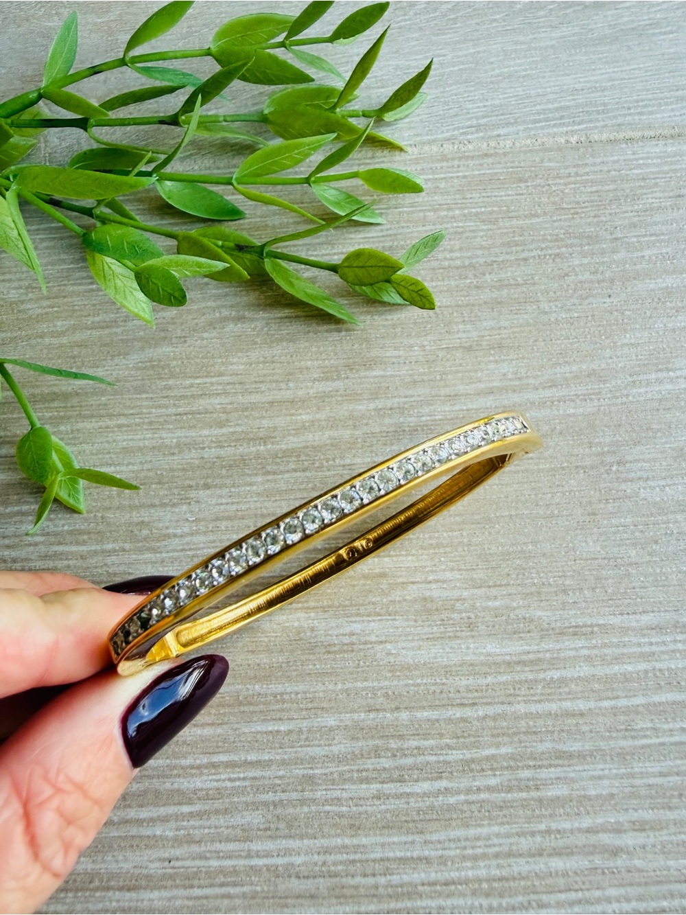 Swarovski Gold Crystal Pavé Slim Bangle